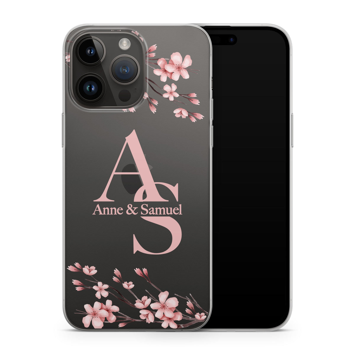 Personalisierte iPhone Handyhülle Blumen mit Initialen & Namen –  LieblingsCases