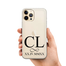 Lade das Bild in den Galerie-Viewer, Personalisierte Handyhülle mit Initialen & Datum für iPhone