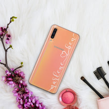 Lade das Bild in den Galerie-Viewer, Samsung A51 S10 S9 S8 A40 S20 Handyhülle Silikon Transparent Personalisierbar Name Liebe Paar Geschenk Kaufen