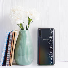 Lade das Bild in den Galerie-Viewer, Samsung S20 S10 S9 S8 S7 A51 M31 Handyhülle Silikon Transparent Personalisierbar Name Liebe Paar Geschenk Kaufen