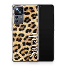 Lade das Bild in den Galerie-Viewer, handyhuelle leopard xiaomi personalisiert mit name
