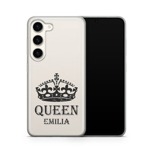 marmor handyhulle, queen handyhulle mit name