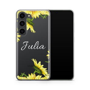 personalisierte handyhülle, samsung hülle mit name, blumen hülle