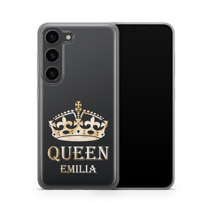 handyhulle mit name, samsung hulle personalisiert, queen handyhuelle