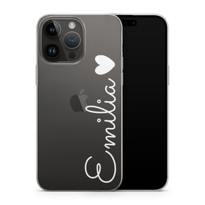 Personalisierte Handyhülle für iPhone mit Name & Herz
