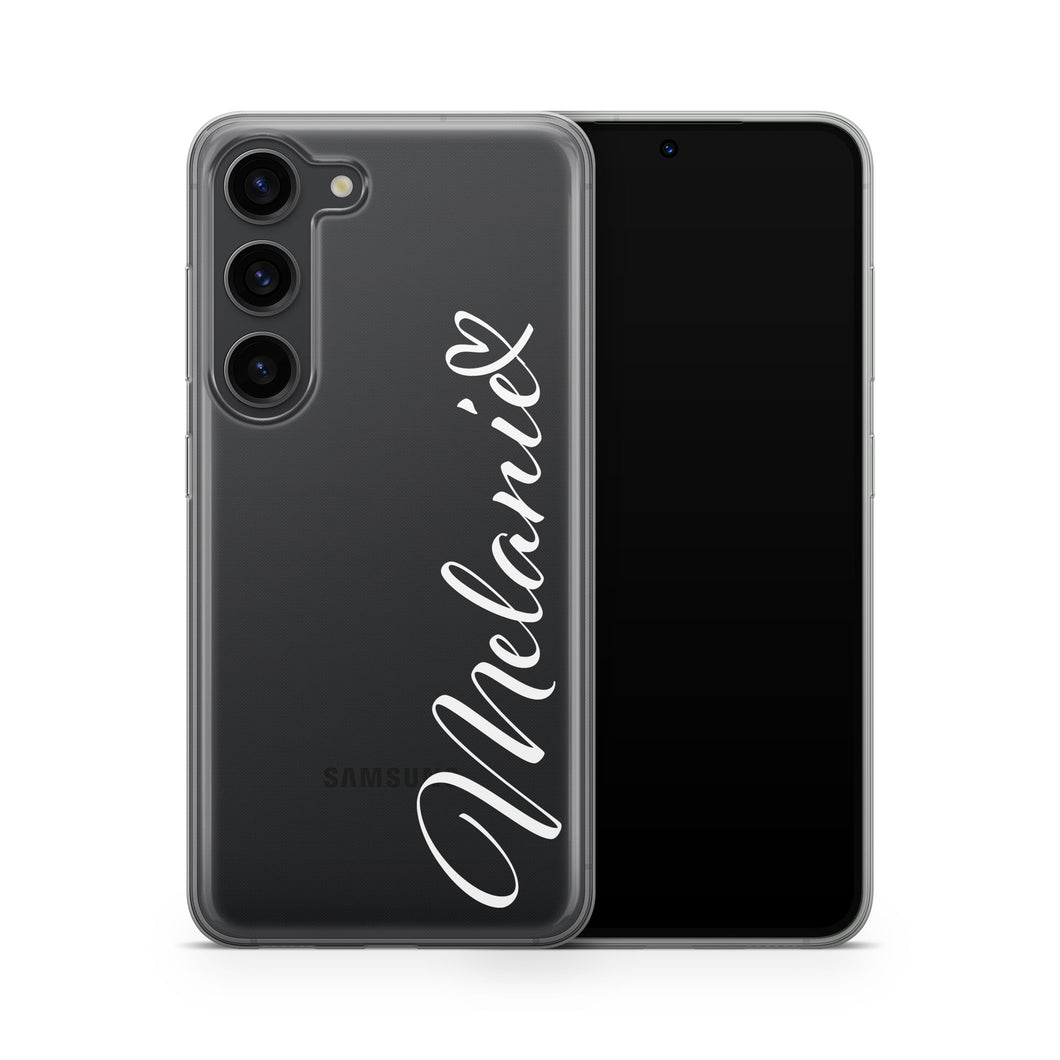 Personalisierte Samsung Handyhülle mit Name und Herz
