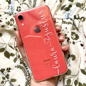 Apple iPhone Xr Handyhülle Silikon Transparent Personalisierbar Name Liebe Paar Geschenk Kaufen